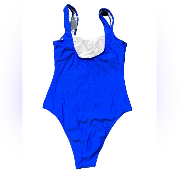 SUMMER MAE royal blue one piece retro Y2K swimsuit U back NWOT - Picture 4 of 10